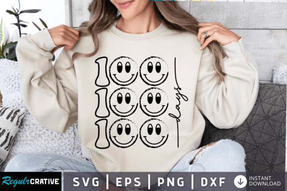 100 Days Funny Svg Design for Crafts and Graphics