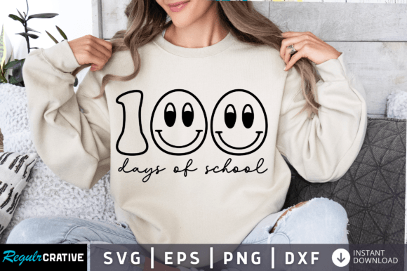 100 Days of School Funny Svg Design for Graphics and Crafts