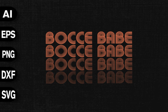 Bocce Babe Funny Bocce Ball Vintage Graphics