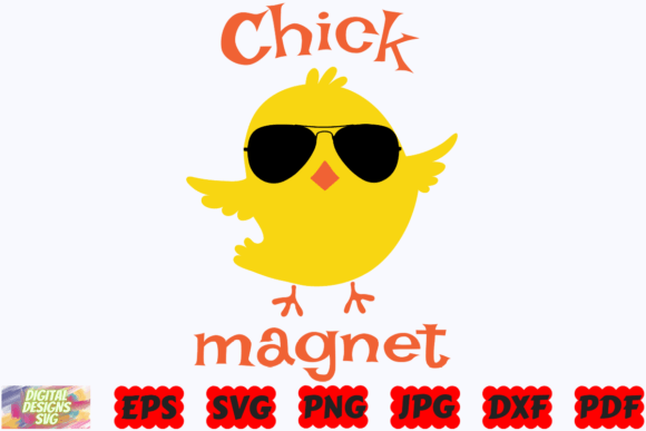 Chick Magnet SVG for Crafts and Graphics