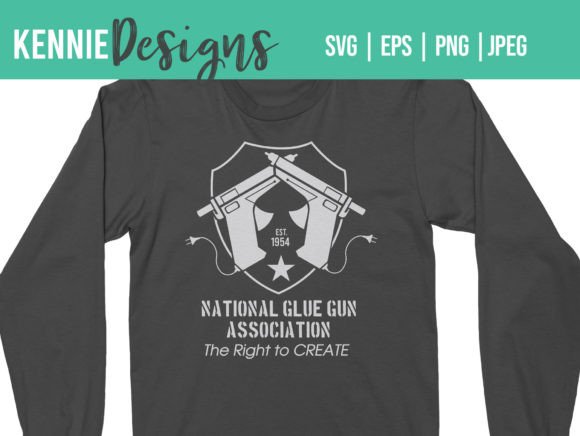 Crafters National Glue Gun Graphics for T-Shirt Designs