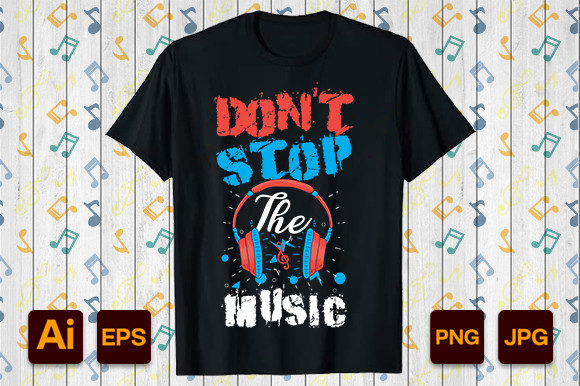 Don’t Stop the Music Graphics for Print Templates