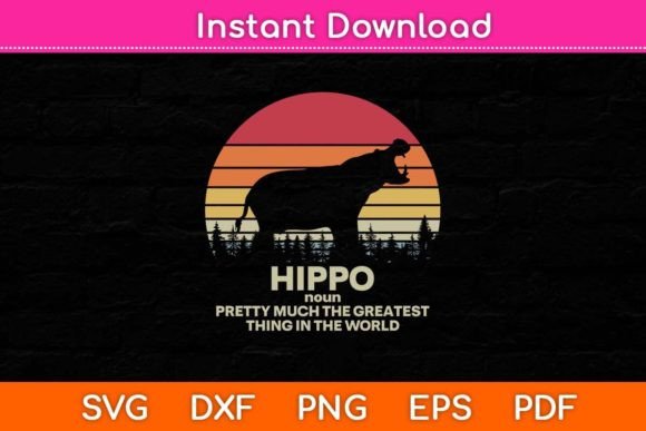 Hippo Definition Hippopotamus Funny Graphics for Crafts