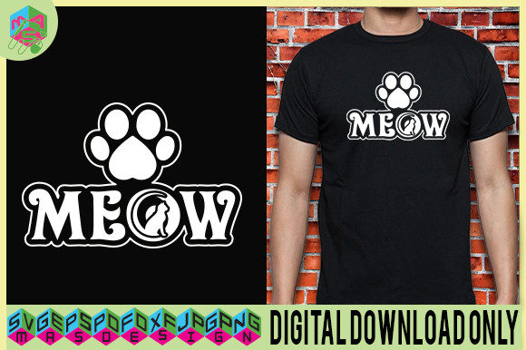 MEOW FUNNY QOUTES DESIGN SVG FILE: A Graphic Asset for Branding and Marketing