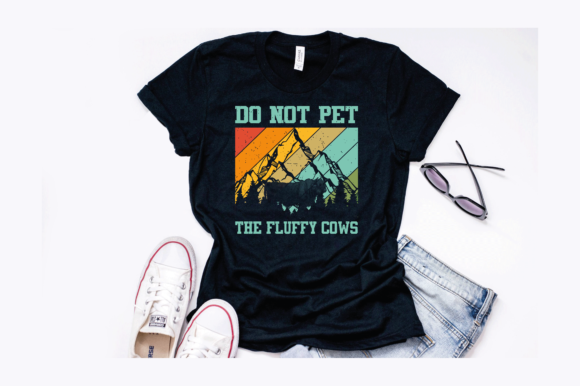 Retro the Fluffy Cows Funny Design Graphics